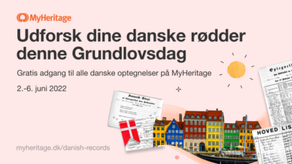 Fejring af Grundlovsdagen med gratis danske optegnelser på MyHeritage!