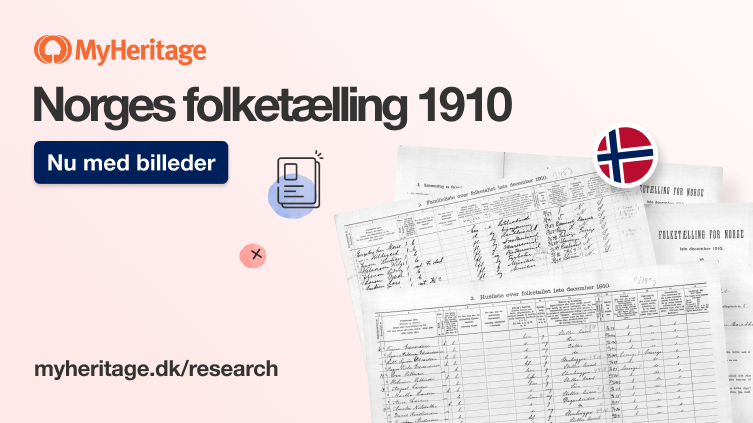 MyHeritage tilføjer billeder af høj kvalitet til samlingen Norges folketælling 1910