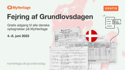 Gratis adgang til alle danske optegnelser på MyHeritage