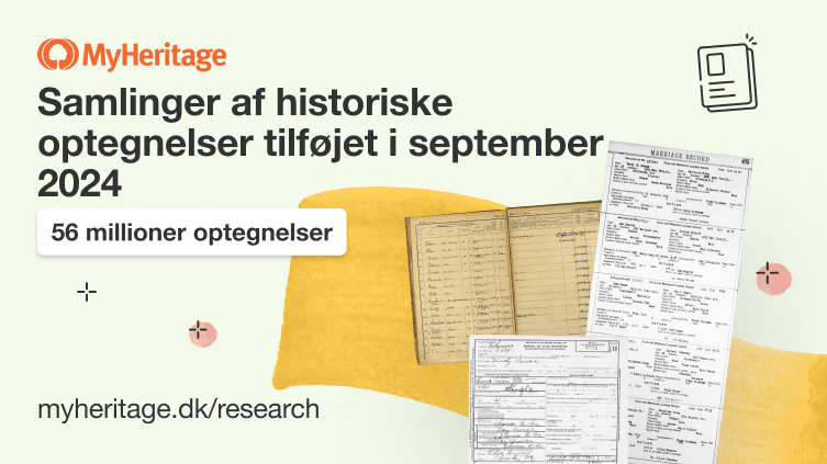 MyHeritage tilføjer 56 millioner historiske optegnelser i september 2024