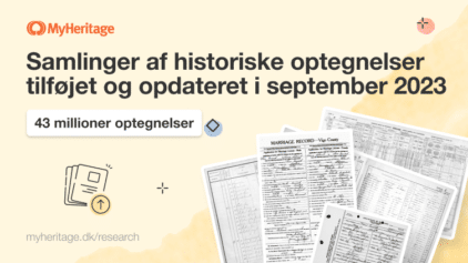 MyHeritage tilføjer 43 millioner historiske optegnelser i september 2023