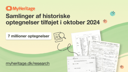 MyHeritage tilføjer 7 millioner historiske optegnelser i oktober 2024