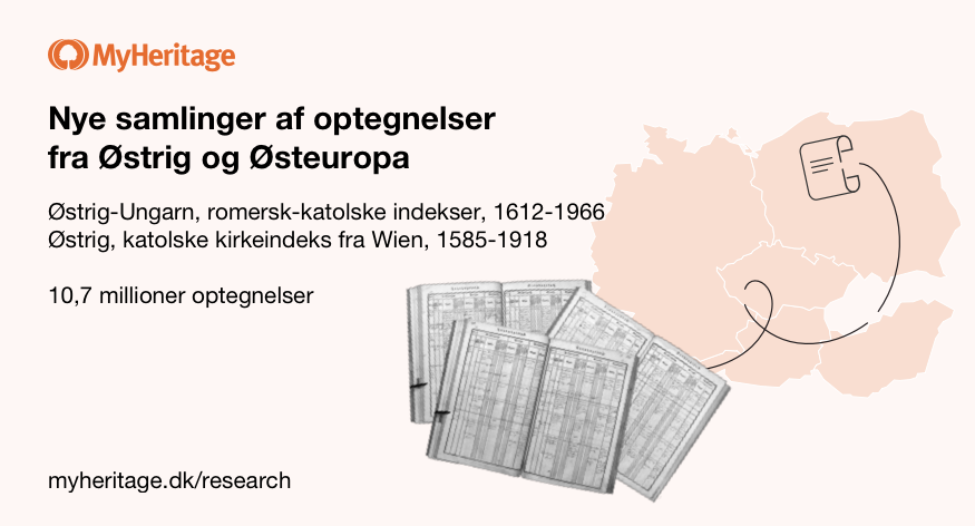 MyHeritage udgiver to samlinger af optegnelser fra Østrig og Østeuropa