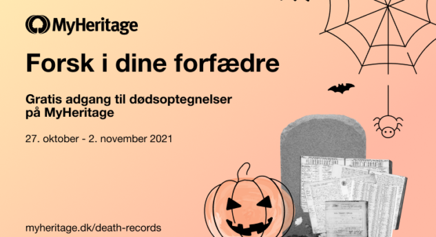 Fejr Halloween med gratis dødsoptegnelser på MyHeritage