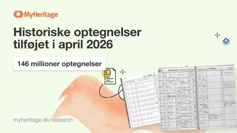 MyHeritage tilføjer 146 millioner historiske optegnelser i april 2026