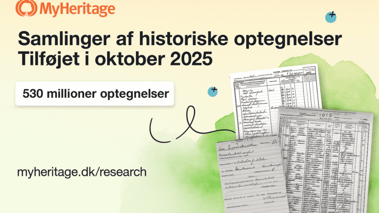 MyHeritage tilføjer 530 millioner historiske optegnelser i oktober 2025