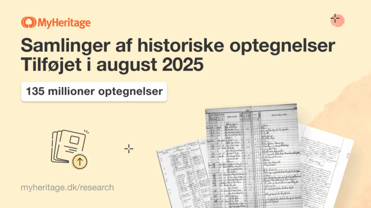 MyHeritage tilføjer 135 millioner historiske optegnelser i august 2025