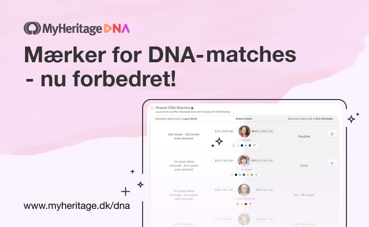Mærker for DNA-matches – nu forbedret!