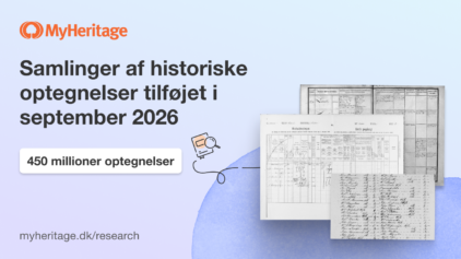 MyHeritage tilføjer 450 millioner historiske optegnelser i september 2026