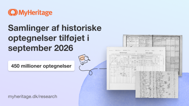 MyHeritage tilføjer 450 millioner historiske optegnelser i september 2026