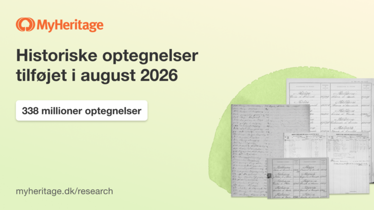 MyHeritage tilføjer 388 millioner historiske optegnelser i august