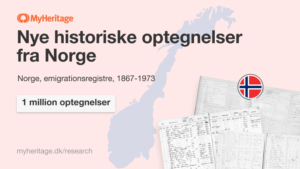MyHeritage tilføjer én million emigrationsoptegnelser fra Norge