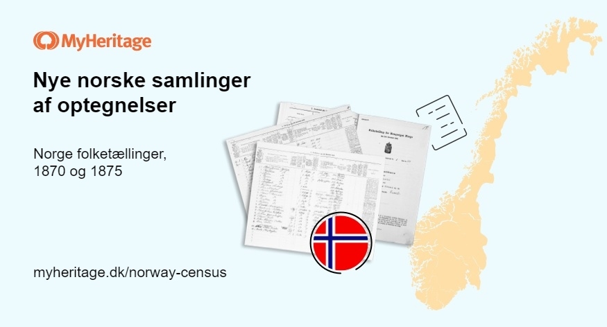 MyHeritage udgiver to nye norske folketællinger