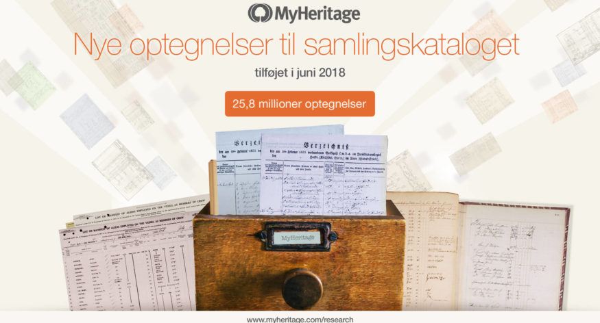 Nye historiske optegnelser tilføjet i juni 2018