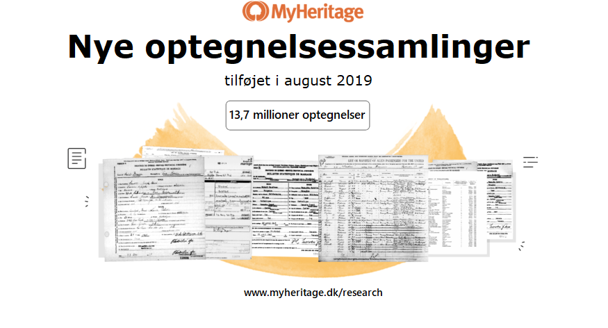 Nye historiske optegnelser tilføjet i august 2019