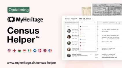 Stor opgradering af MyHeritage Census Helper™
