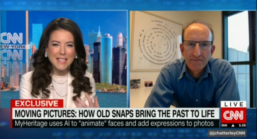 CNN interviewer MyHeritages administrerende direktør Gilad Japhet om Deep Nostalgia™