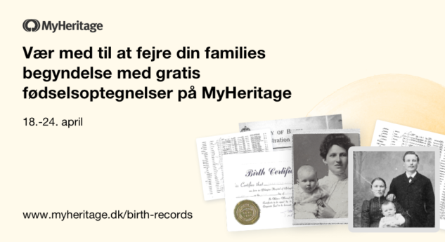 Fejr foråret med gratis fødselsoptegnelser på MyHeritage