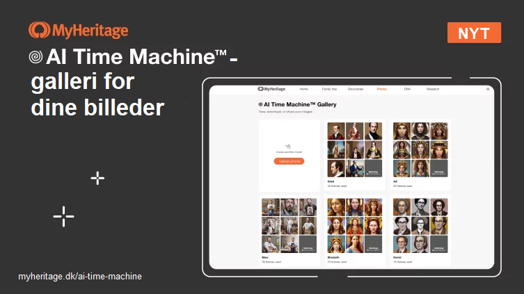 Nyt: AI Time Machine™-galleri til dine billeder