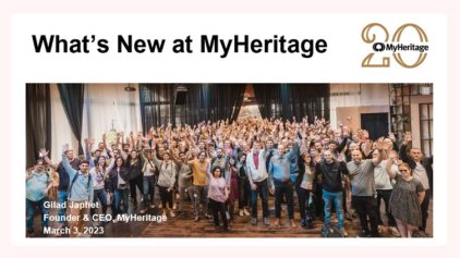 Hvad er nyt på MyHeritage: Vores grundlægger og administrerende direktør, Gilad Japhet, taler på RootsTech 2023