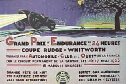En plakat for Le Mans 1923