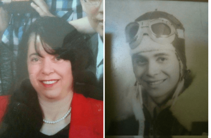 Patricia Canada (til venstre) og hendes far, Anthony Marco, under 2. verdenskrig, i en alder af 18 år. [Indsendt af Patricia Canada]